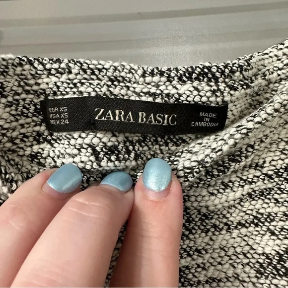 NWT Zara Asymmetrical Marled Tweed Boucle Ruffle Skirt Size XS - Picture 5 of 7